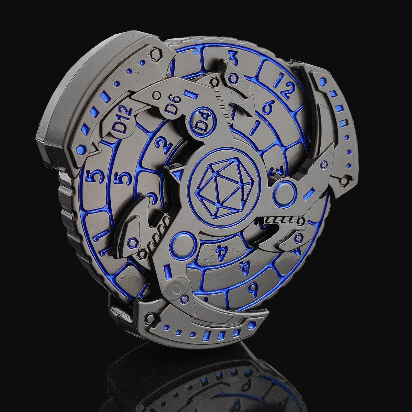 Norvo | 7-i-1 Fidget Spinner Polyhedral Metall Terninger