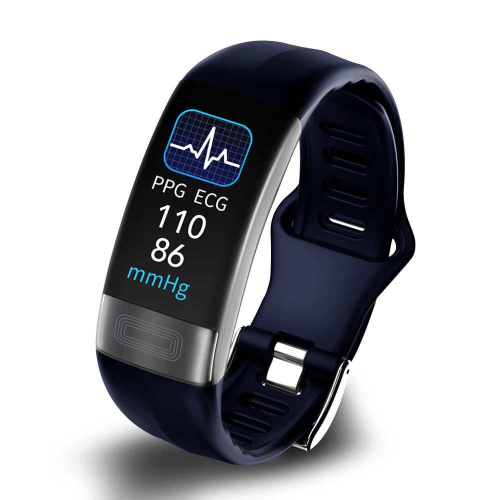 Smart Armbånd Blodtrykksovervåker | EKG, Hjertefrekvens, Oksygenmetning & Søvnsporer - FDA Godkjent