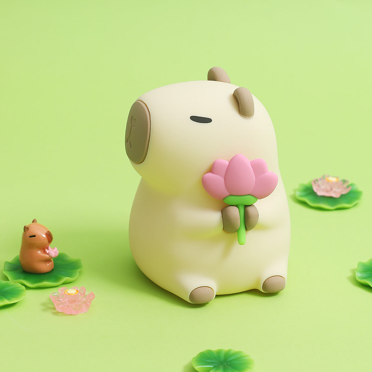 Garduru2024 Capybara Silikon Nattbordlampe | Myk og Barnevennlig | Perfekt Gave til Barn og Jenter
