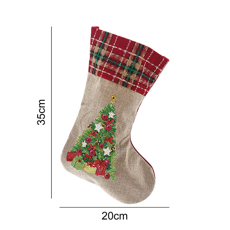 Norvo | 5D Diamant Maleri Xmas Rhinestone Sokker Broderi Mosaique Gavepose
