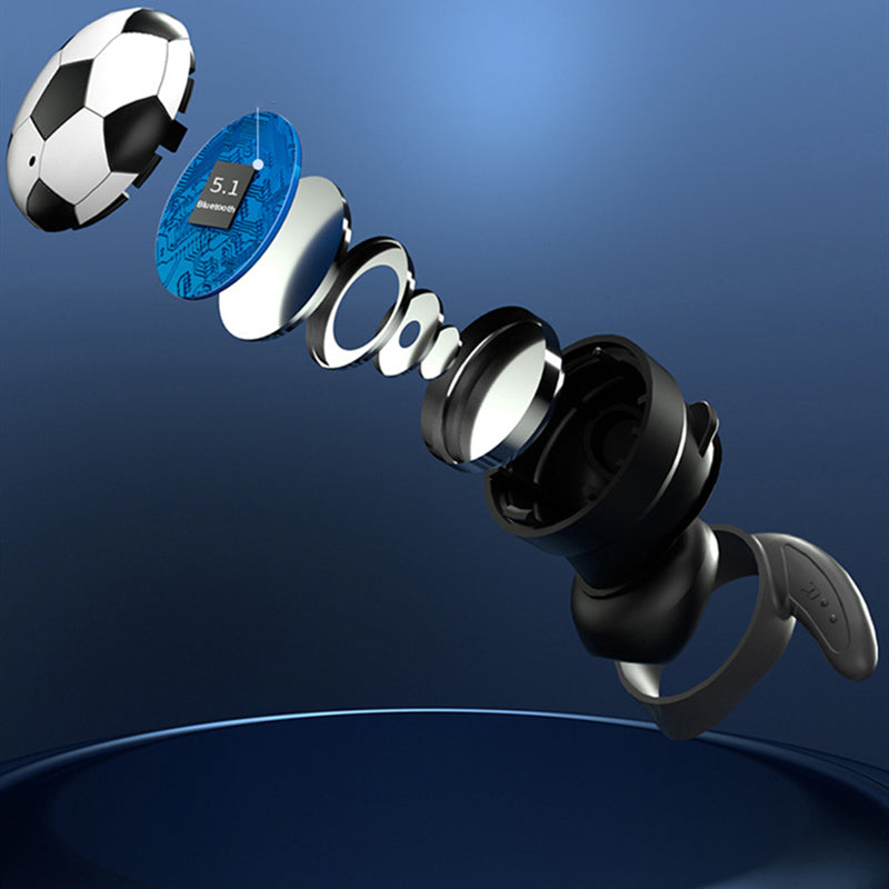 Norvo | TWS Bluetooth5.1 Trådløse Ørepropper, med Unik Fotball Design, LED Batteri Display & Lanyard