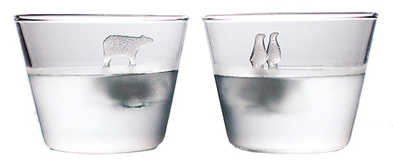 Norvo | Polar Bear og Pingviner Silikon Isform 2stk Sett, for Fest, Whisky, Cocktail & Mer