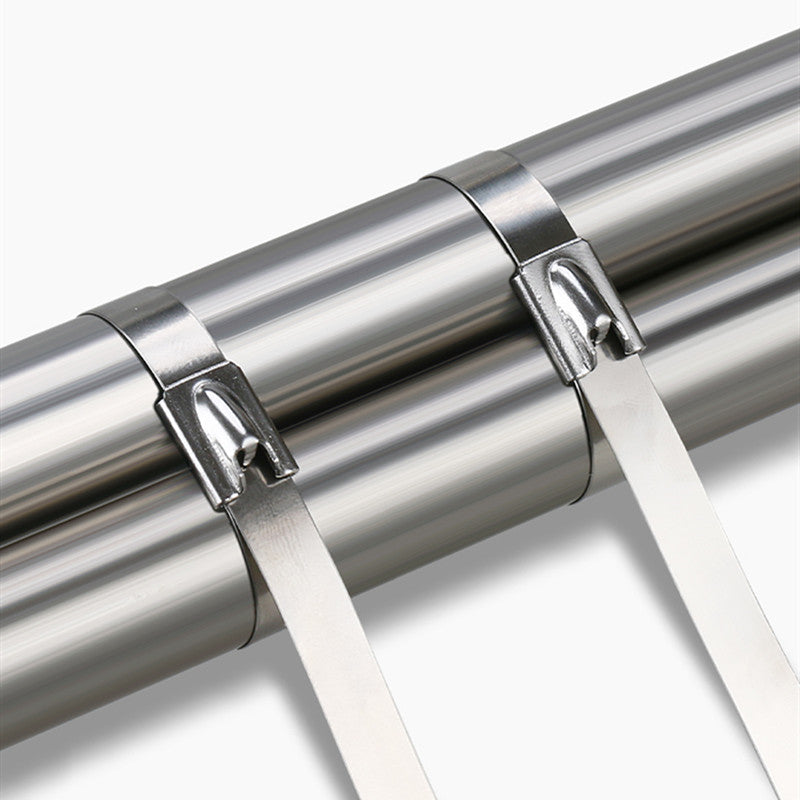 Norvo | Multi-purpose rustfritt stål selvlåsende kabelbinderÔºå for innpakning, gjerde, utendørs og tarp (100stk)