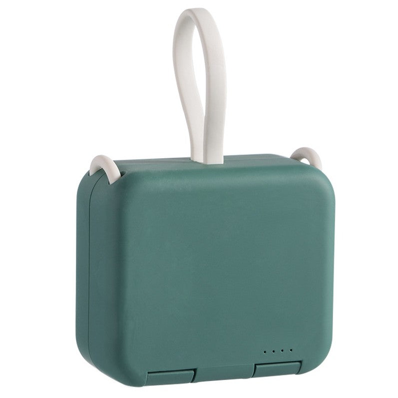 Norvo | 4000mAh Bærbar Baklomme Power Bank, med Telefonholder, Sammenleggbart Design & Laderkabel, for Hovedmobiltelefontyper