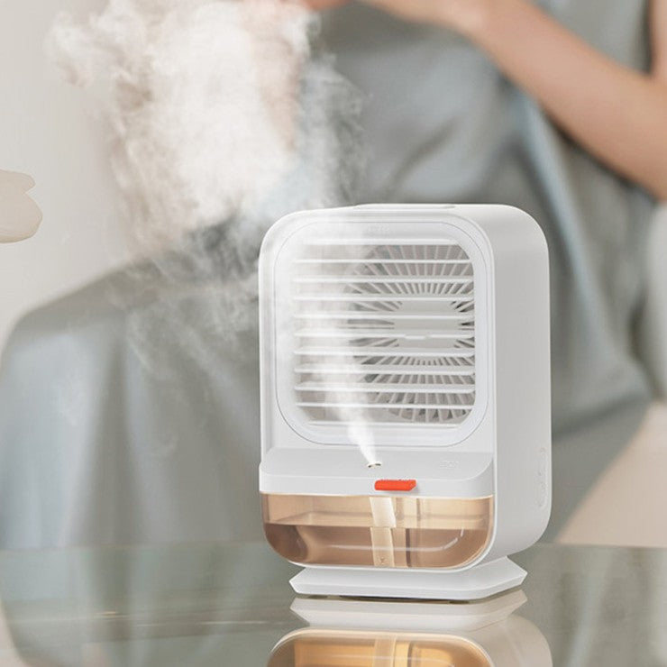 Norvo | 2-i-1 Oppladbar Kompakt Skrivebordsdrift & Luftrenser, med 3 Hastighetsinnstillinger, for Hjem & Kontor