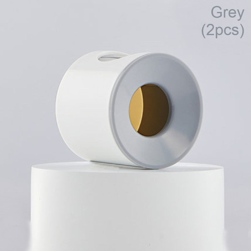 Norvo | Stilig Veggmontert Tannbørsteholder, med Minimalistisk Design, Turbine Konveksjonsventilasjon & Anti-skli Silikon, for Elektriske/Vanlige Tannbørster, Voksne & Barn (2 Pakker)