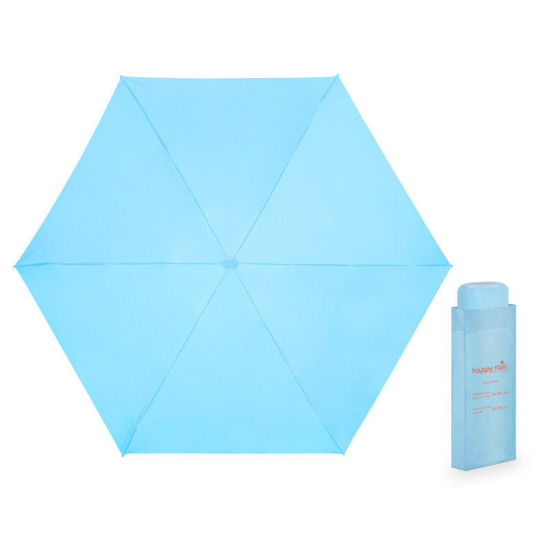 Norvo | Mini Slim Automatisk UV Paraply, med 6 Ribber & 99% UV Blokk, for Solfylte & Regnfulle Dager