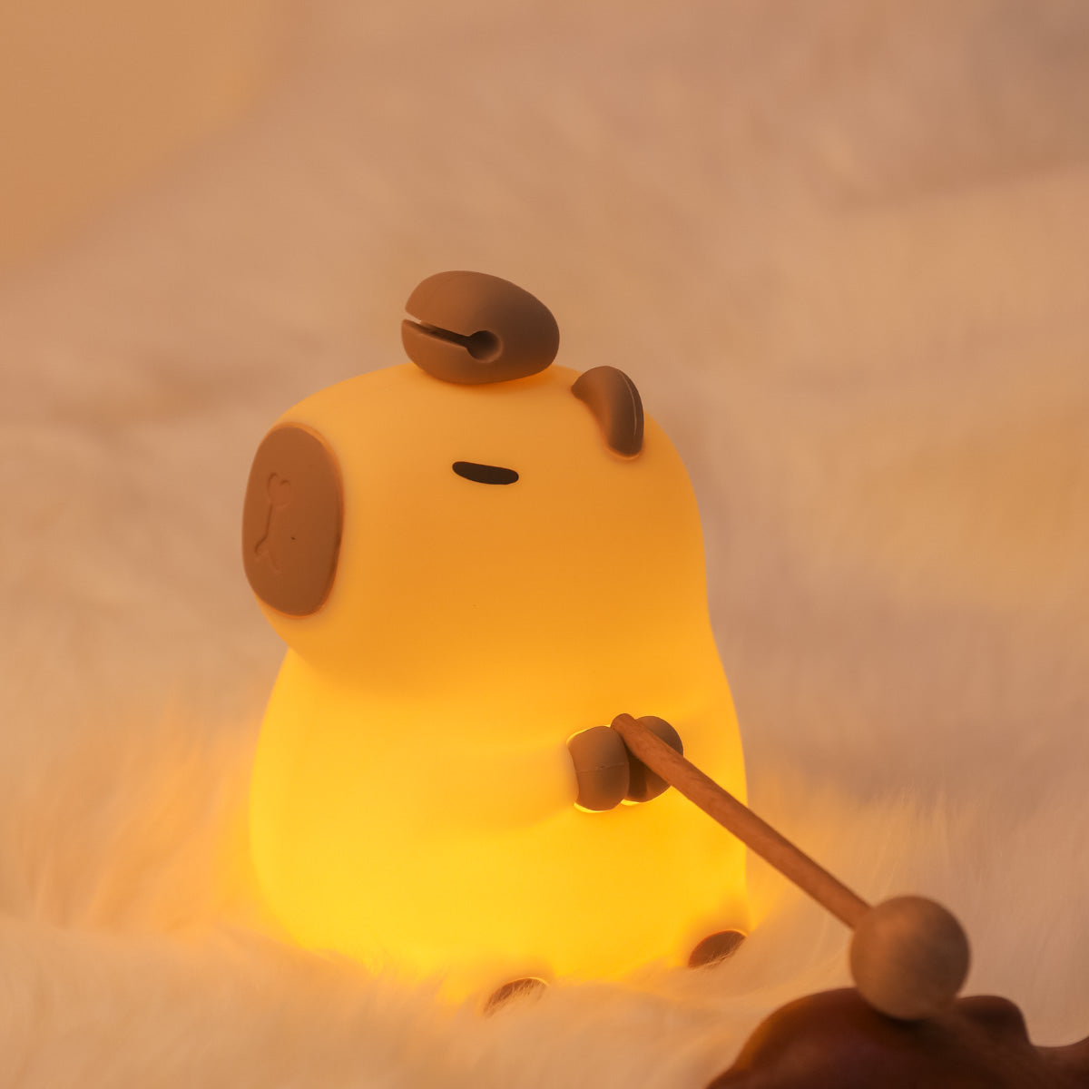 Garduru2024 Capybara Silikon Nattbordlampe | Myk og Barnevennlig | Perfekt Gave til Barn og Jenter