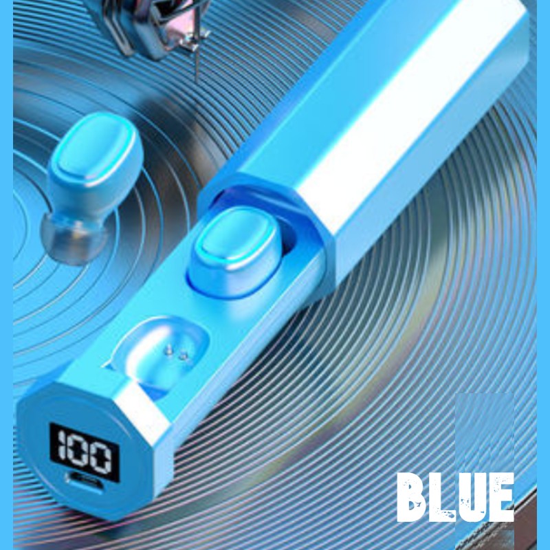 Norvo | Trådløse ørepropper med Bluetooth 5.0, IPX7 vanntett, berøringskontroll, uttrekkbar ladeetui og LED batteriindikator, for sport, hjem og kontor