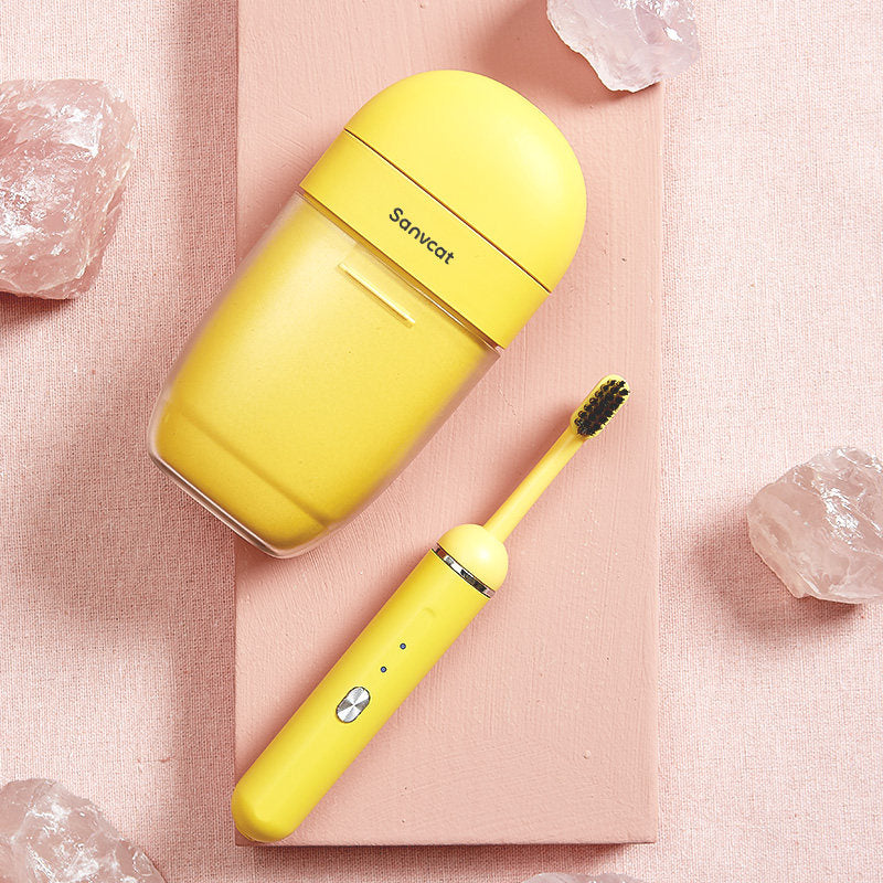 Norvo | Bærbar elektrisk tannbørste med UV-desinfeksjon reiseetui & 4 moduser, for hjemme og reise