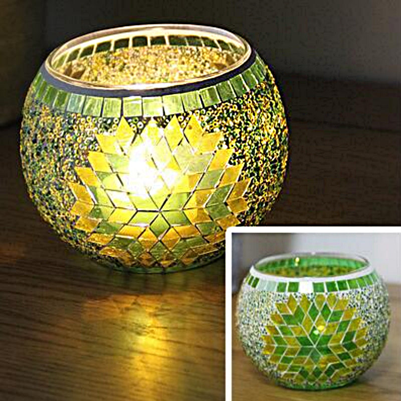 Norvo | Europeisk Retro Glass Mosaic Tealight Holder