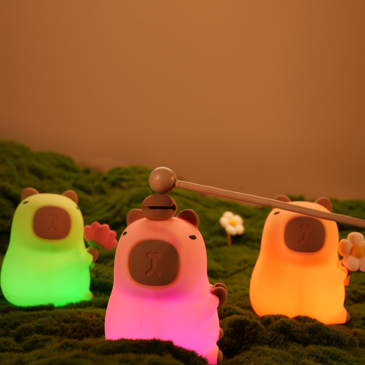 Garduru2024 Capybara Silikon Nattbordlampe | Myk og Barnevennlig | Perfekt Gave til Barn og Jenter