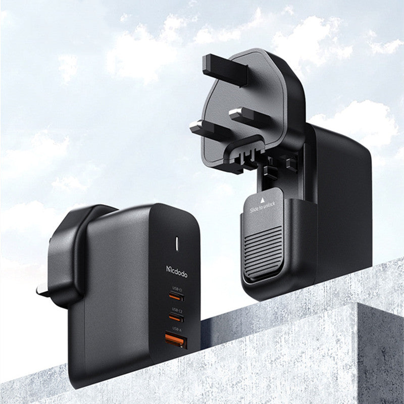 Norvo | 65W Telefonlader med 2 USB-C & 1 USB-A porter, for telefon & laptop