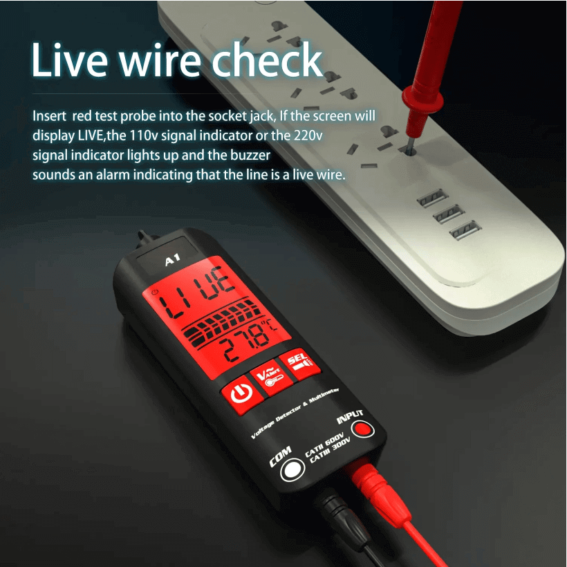 Norvo | A1 Fullautomatisk Anti-Brenne Intelligent Digitalt Multimeter