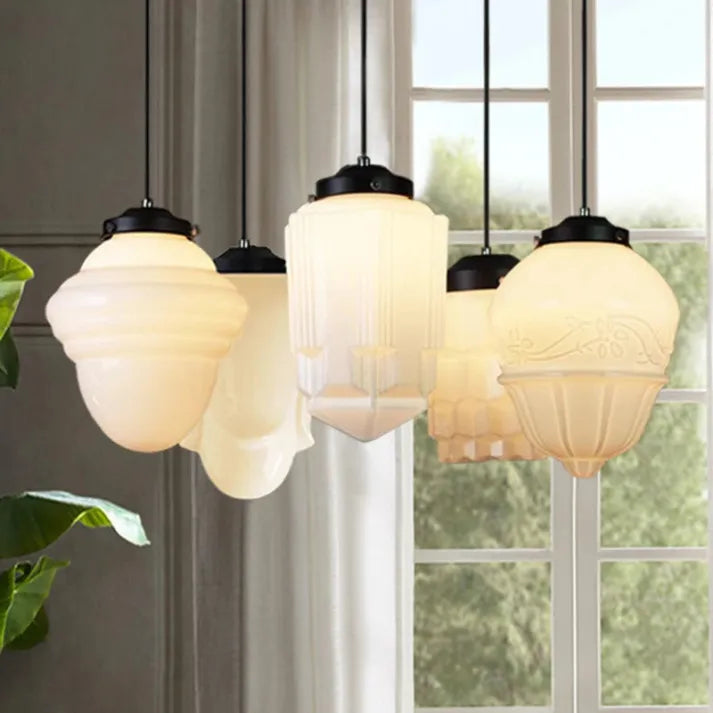LumiNéo – Modern Geometrisk Oppheng i Frostet Glass