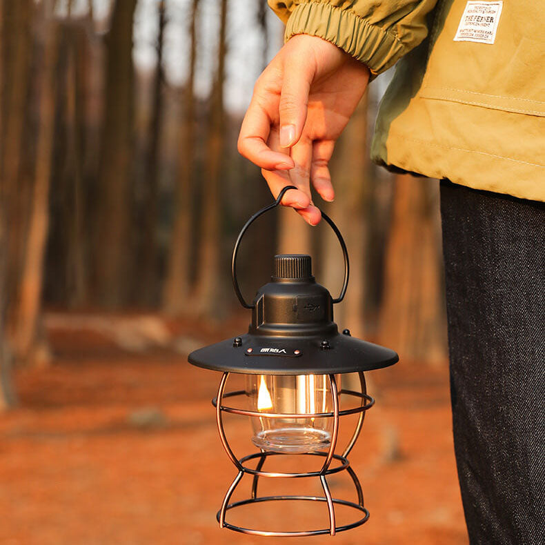 Norvo | Utendørs Vintage Camping Lys Hest Lys Oppladbart Bærbart Camping Lys