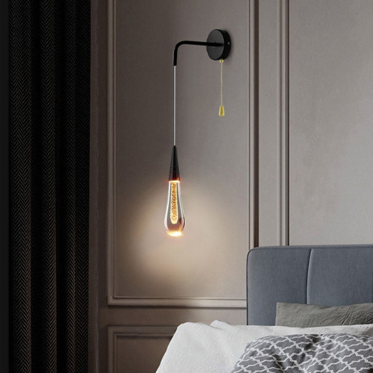 Norvo | Moderne Luksus Dråpeformet Glass LED Vegglampe For Soverom