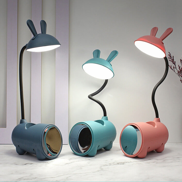 Norvo | Tegneserie Kreativ Kanin LED Berørings USB Pennholdere Skrivbord Lampe