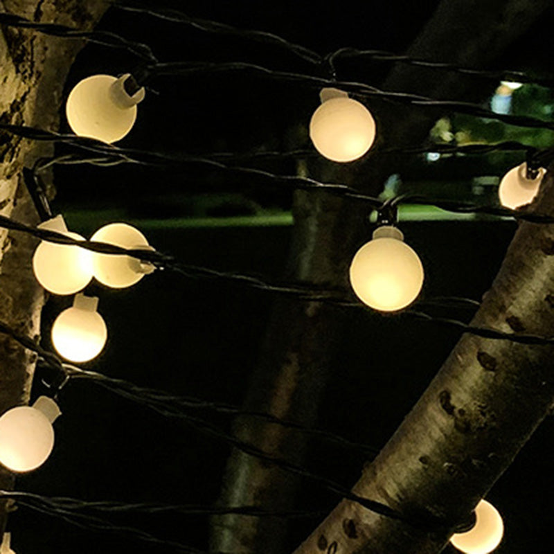 Norvo | Moderne Art Deco vanntett Solar-PVC-Gummi-akryl-snor-bees-ball-kristall-ball-fall-LED lys utendørs for hagen