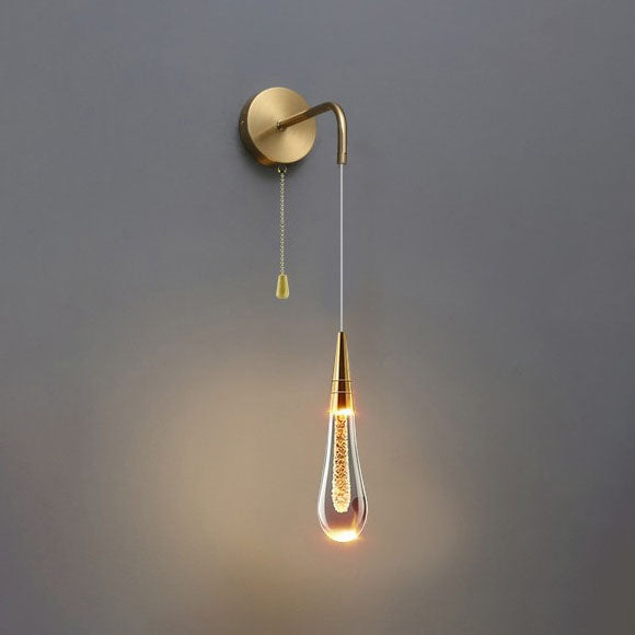 Norvo | Moderne Luksus Dråpeformet Glass LED Vegglampe For Soverom
