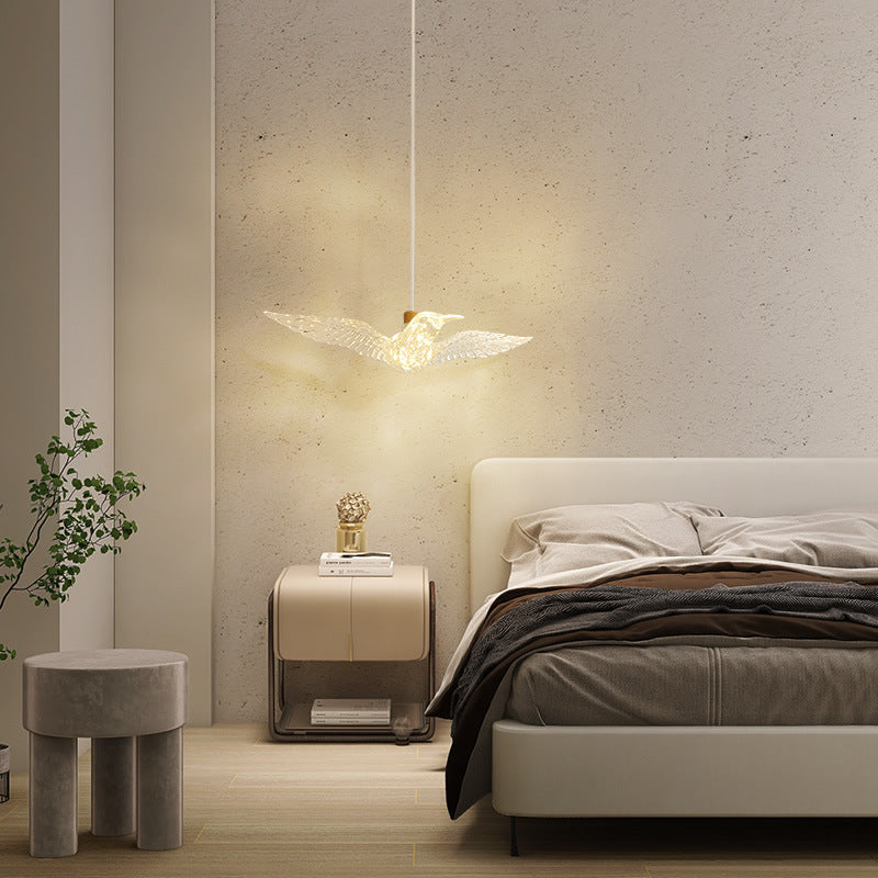 Norvo | Moderne Luksus Fuglejern Akryl LED Pendellampe for Soverom