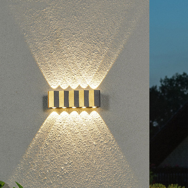 Norvo | Moderne Lys Luksus Gyldent Aluminium Utendørs Vanntett Terrasse LED Vegglampe