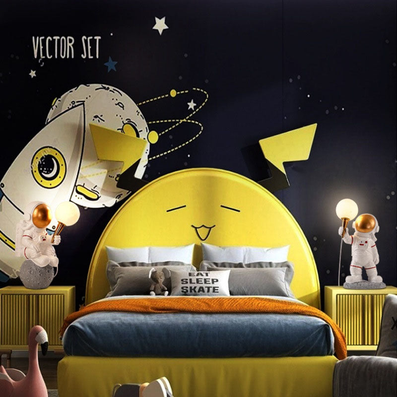 Norvo | Moderne Kreativ Tegneserie Astronaut Harpiks ABS 1-Lyskilde Vegglampe for Soverom