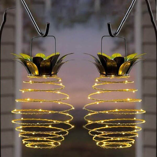 Norvo | Solar Pineapple Garden Lantern with Warm LED Light 28cm