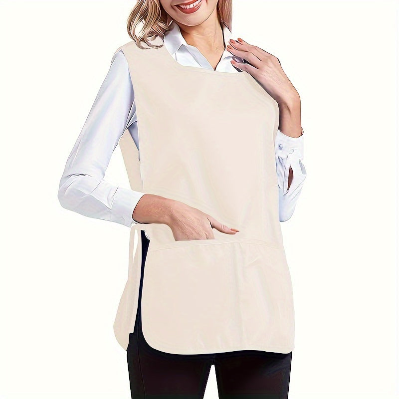 Norvo | Vest-stil side-bundet forkle med lommer – Polyester, 68cm lengde x 48cm bredde, Ideell for kjøkken og spisestue bruk