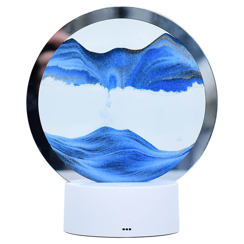 Norvo | Kreativ Rund Timeglass Quicksand 3D LED Nattlampe Bordlampe