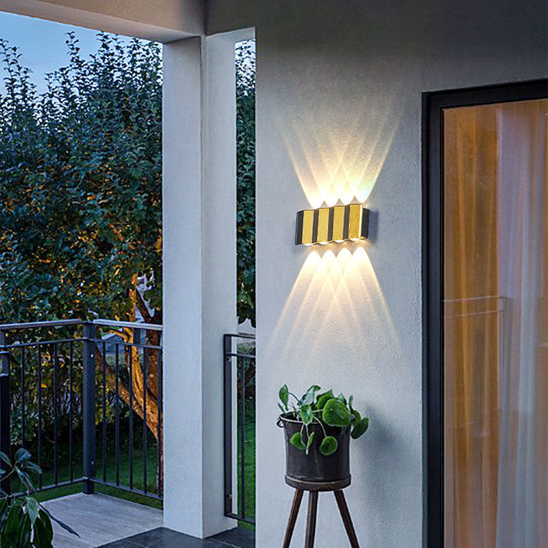Norvo | Moderne Lys Luksus Gyldent Aluminium Utendørs Vanntett Terrasse LED Vegglampe