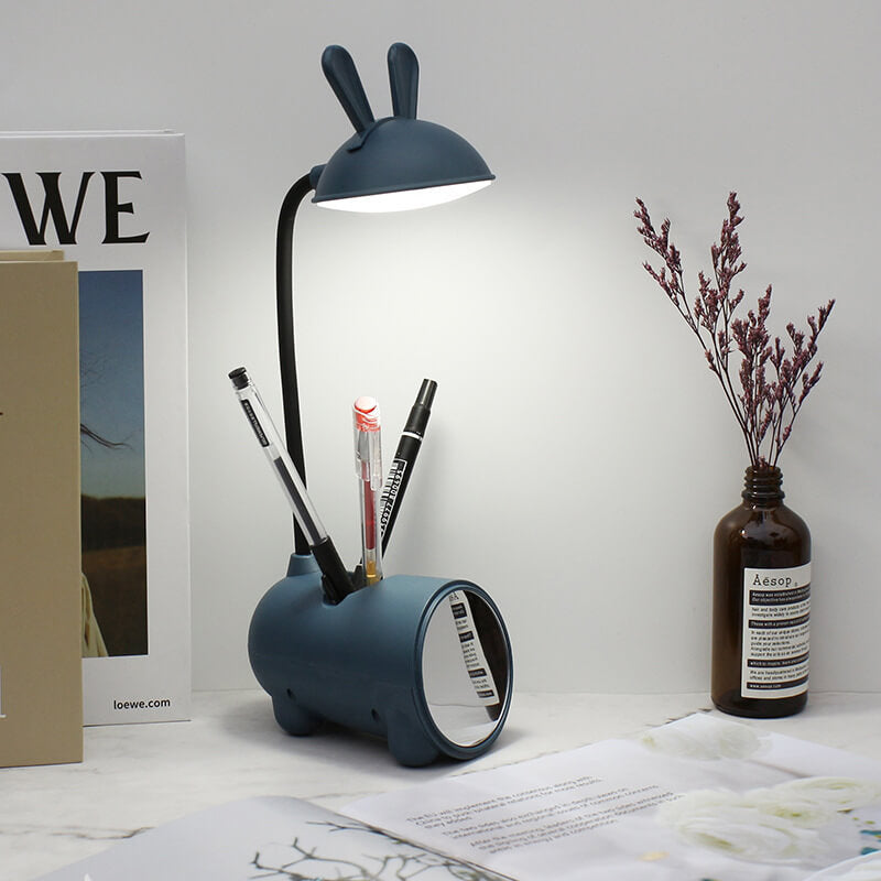 Norvo | Tegneserie Kreativ Kanin LED Berørings USB Pennholdere Skrivbord Lampe