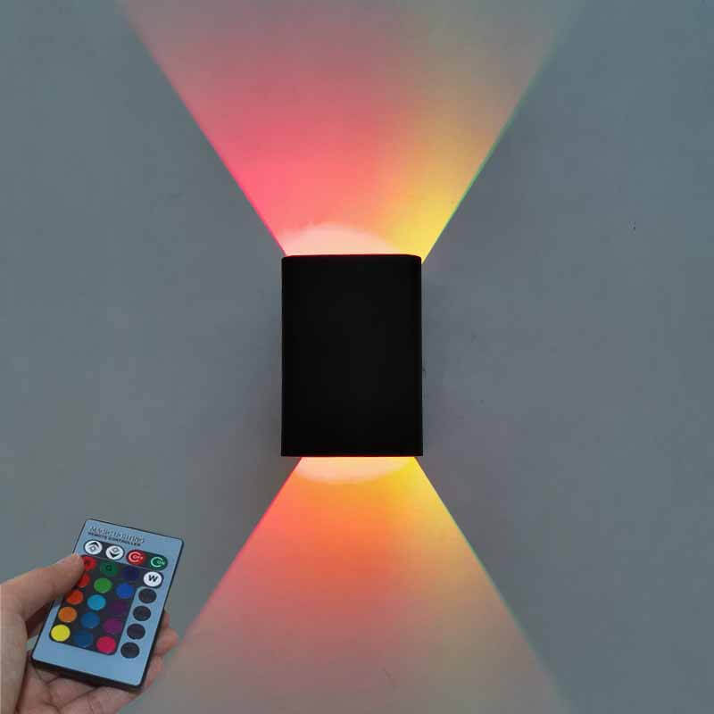 Norvo | Moderne firkantet aluminium LED RGB vegglampe