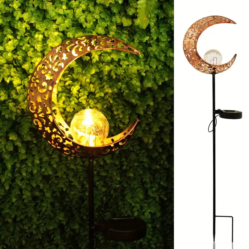 Norvo | Solhagen Lys laget av Metall – Vanntett LED Design i Måne, Flamme, Sol eller Stjerneform