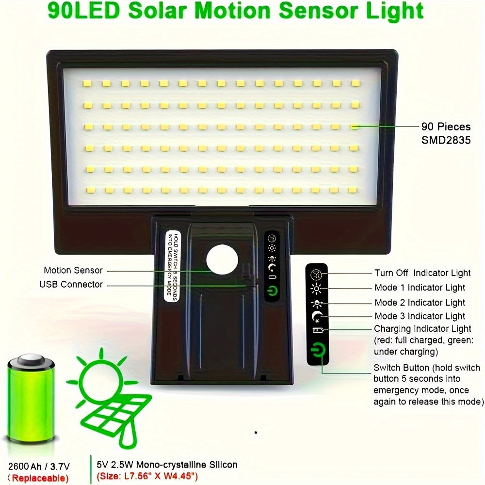 Norvo | SmartSolar - Solenergi LED utendørslampe spotlight bevegelsessensor - en livstid med gratis lys