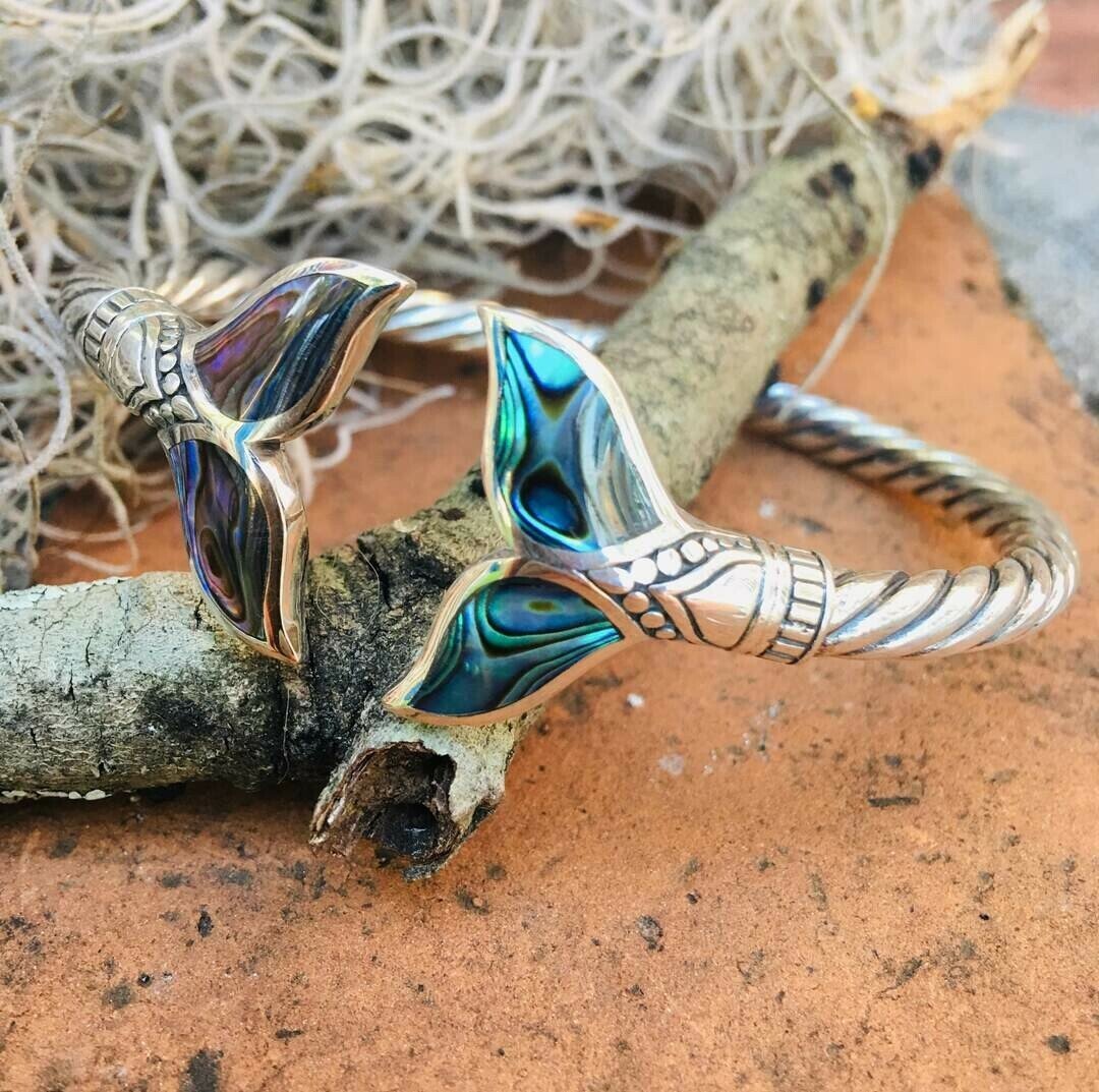 Norvo | Abalone Shell Havfrue Hale SS Bangle Armbånd