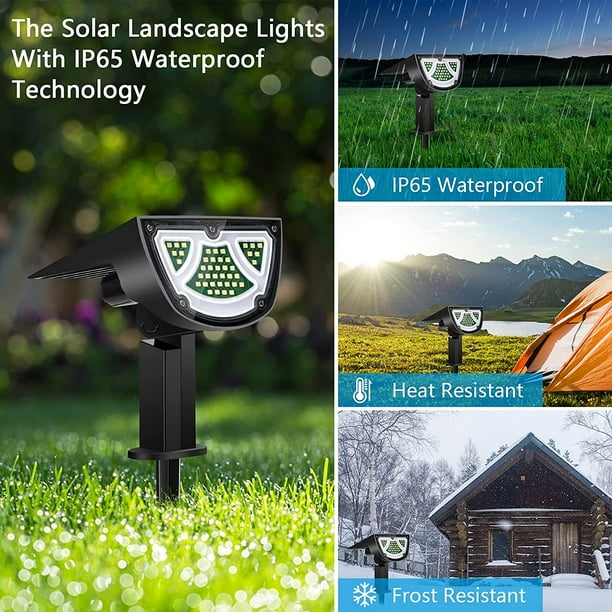 Norvo | Solar LED Spotlight – Utendørsbelysning med solcellepanel for hage og stier