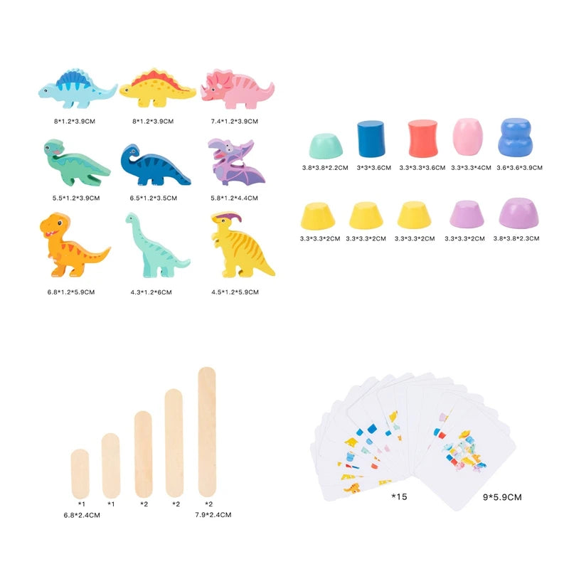 DinoStack Spill – Kreativt Staple Spill for Barn Norvo