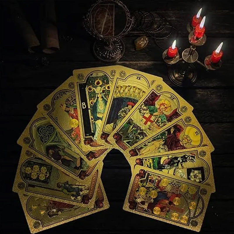 Norvo | Utforsk den mystiske verden av tarot Gullfarget tarot