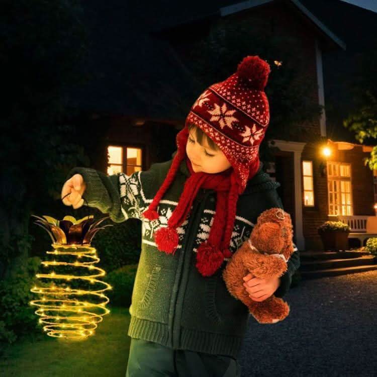 Norvo | Solar Pineapple Garden Lantern with Warm LED Light 28cm