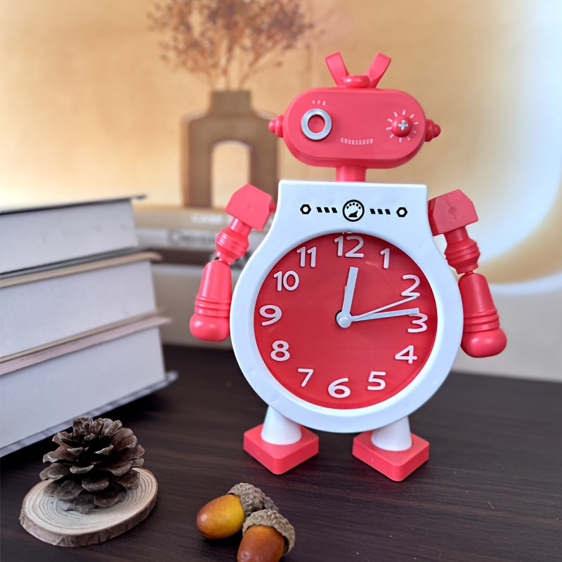 TimeBuddy Klokke – Lekfull Robot Vekkerklokke med Alarm