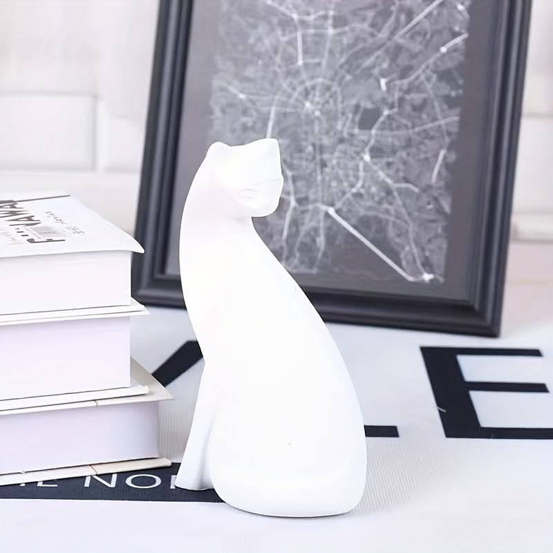 Norvo | Moderne Harpiks Katt Figur – Nordisk Stil Dekor