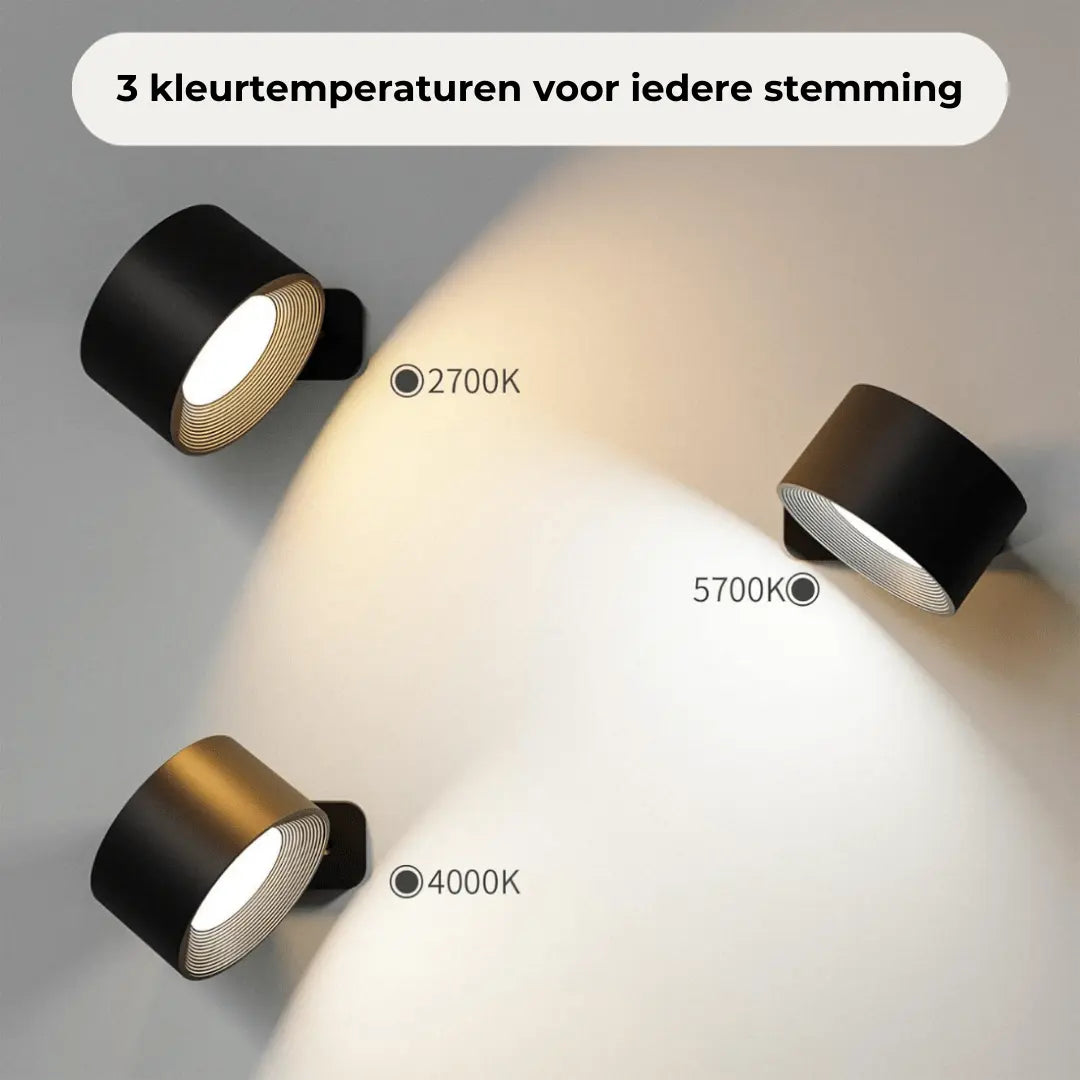 Norvo | Vegglampe Oppladbar Trådløs 360°