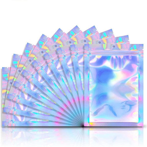 Norvo | 100-Pack: Resirkulerbare holografiske folieposer