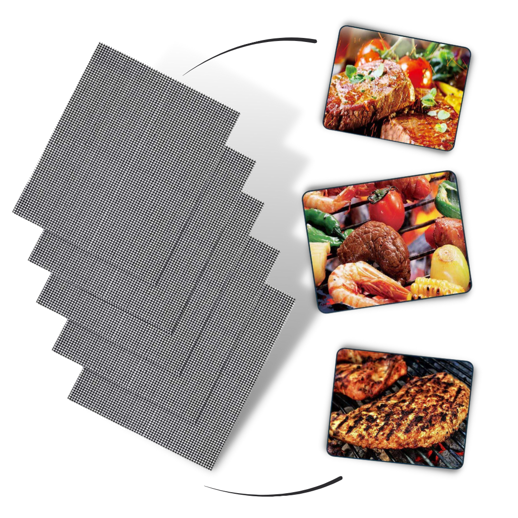 Norvo | Teflon Non-stick BBQ Grill Mesh Mat for gjenbrukbar rengjøring