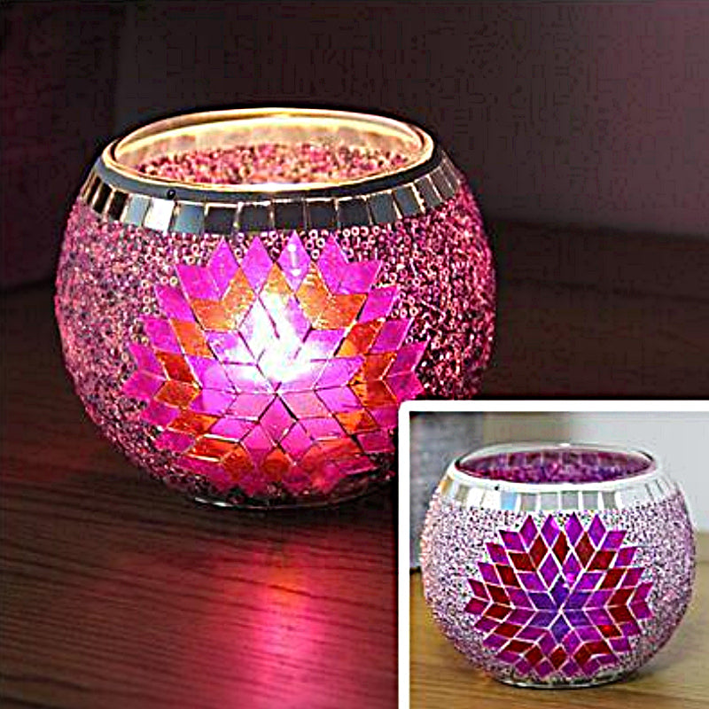 Norvo | Europeisk Retro Glass Mosaic Tealight Holder