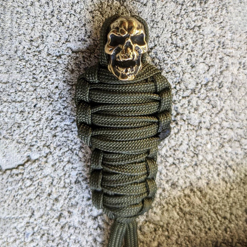 Norvo | Paracord nøkkelring mumie messing hodeskalle