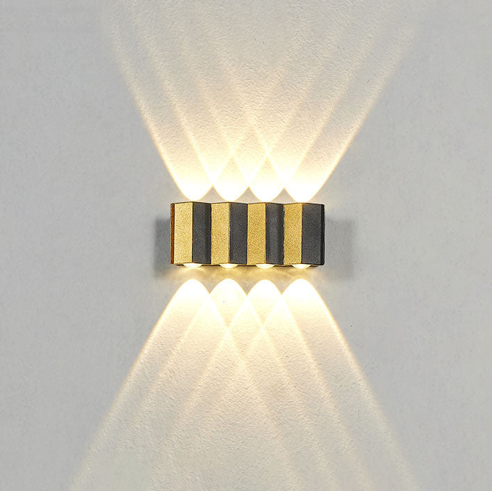 Norvo | Moderne Lys Luksus Gyldent Aluminium Utendørs Vanntett Terrasse LED Vegglampe
