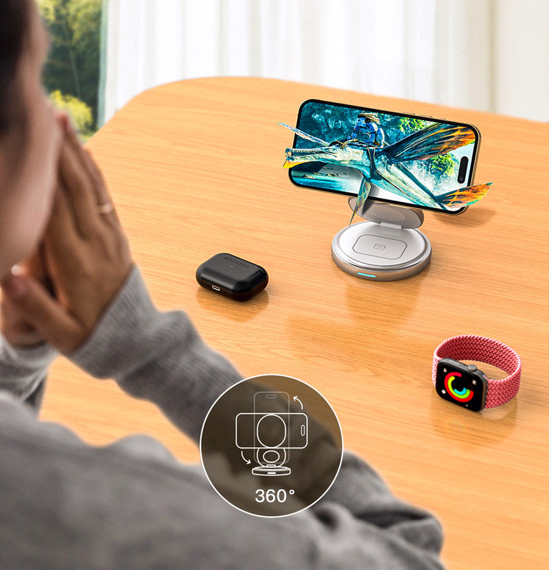 Norvo | Sammenleggbar Trådløs Magnetisk Ladebase