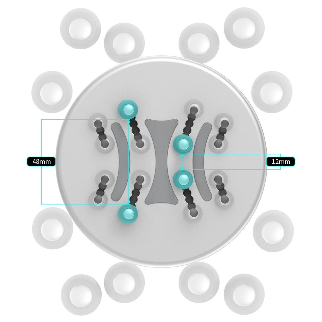 Norvo | Justerbar Rund Vertikal Laptopstativ med Flere Spalter, for Laptop, Nettbrett, Telefon
